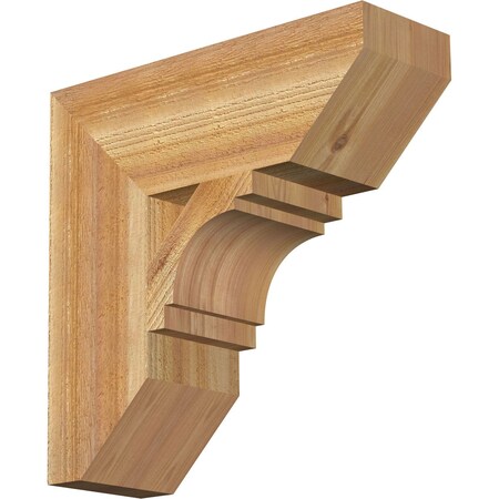 Ekena Millwork Merced Slat Rough Sawn Bracket, Western Red Cedar, 6"W x 18"D x 18"H BKT06X18X18MRC06RWR